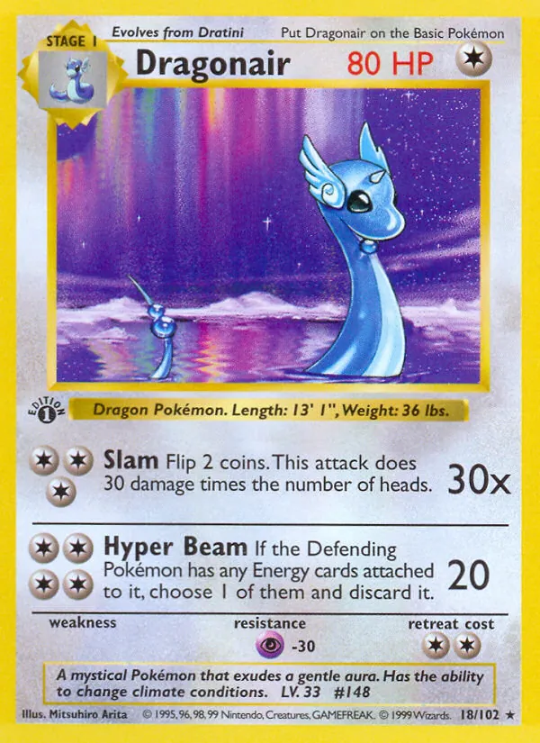Carta Dragonair, número 18/102 da coleção Coleção Básica