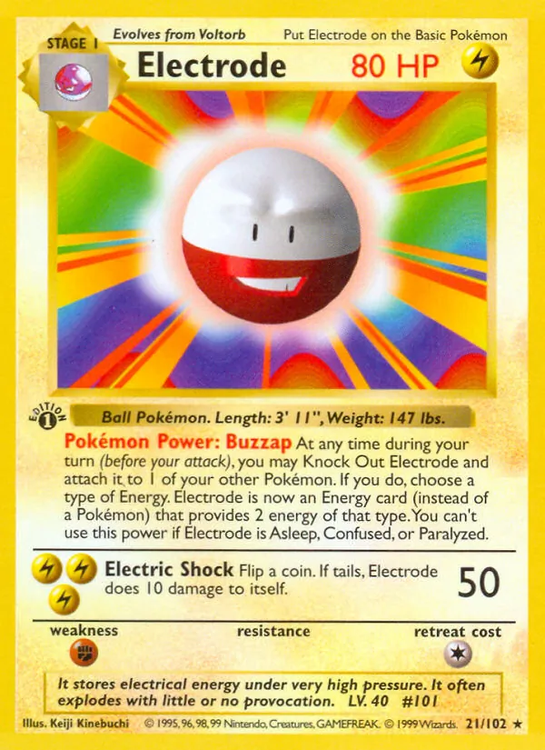 Carta Electrode, número 21/102 da coleção Coleção Básica