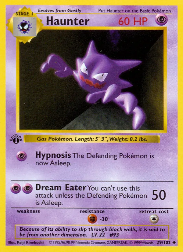 Carta Haunter, número 29/102 da coleção Coleção Básica