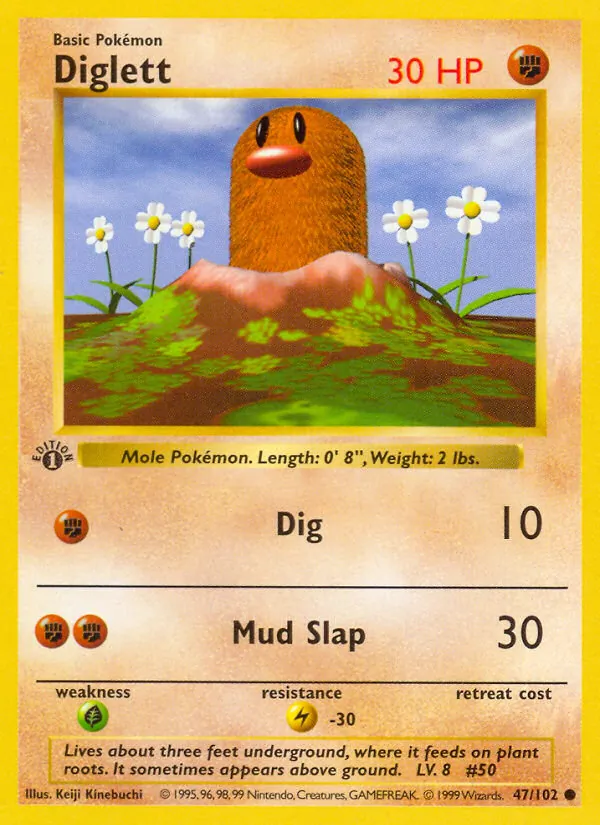Carta Diglett, número 47/102 da coleção Coleção Básica