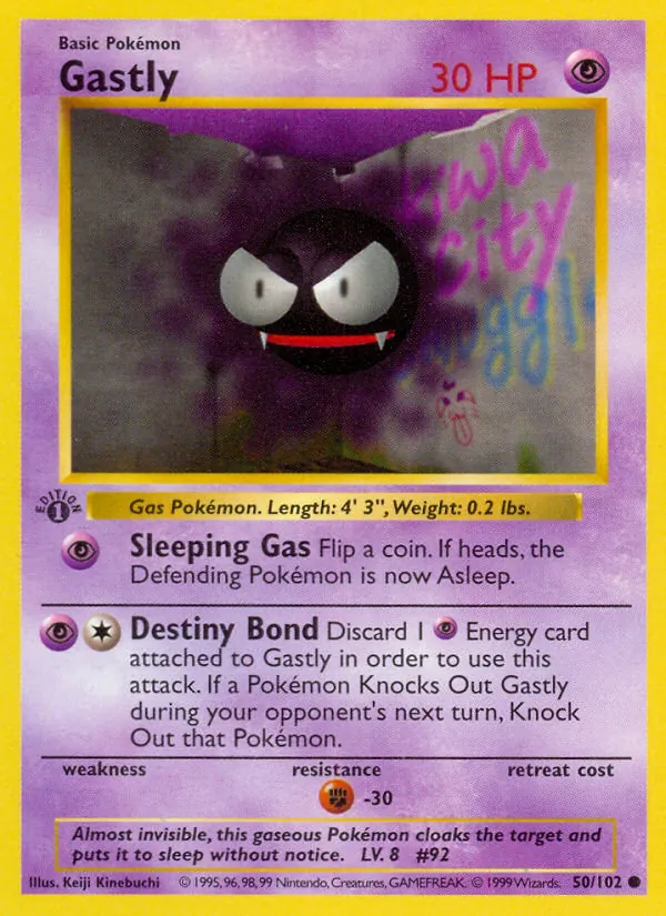 Carta Gastly, número 50/102 da coleção Coleção Básica