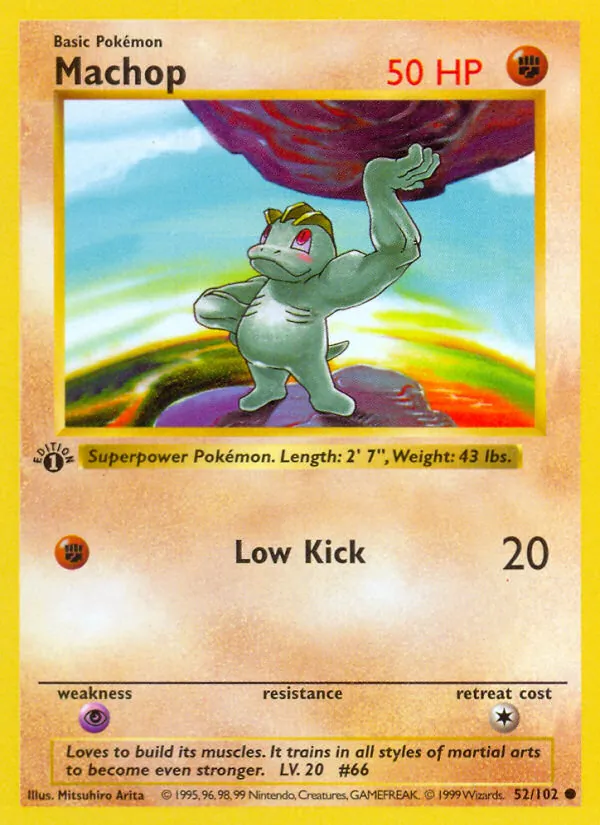 Carta Machop, número 52/102 da coleção Coleção Básica