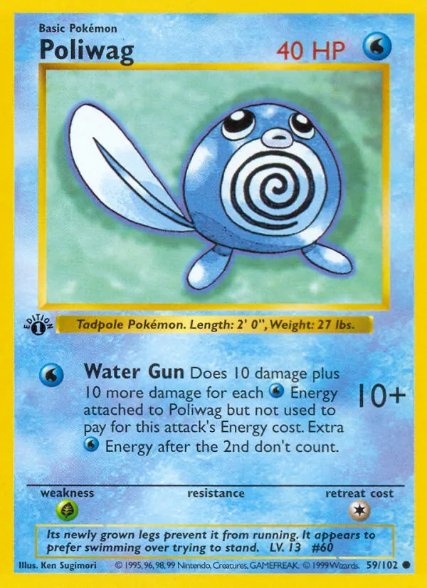 Carta Poliwag, número 59/102 da coleção Coleção Básica
