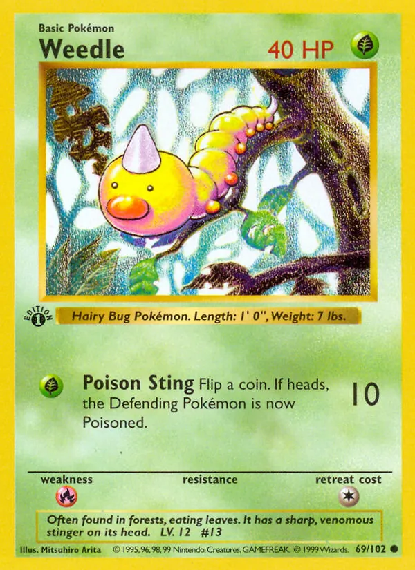 Carta Weedle, número 69/102 da coleção Coleção Básica