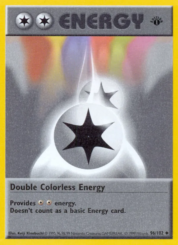 Carta Double Colorless Energy, número 96/102 da coleção Coleção Básica