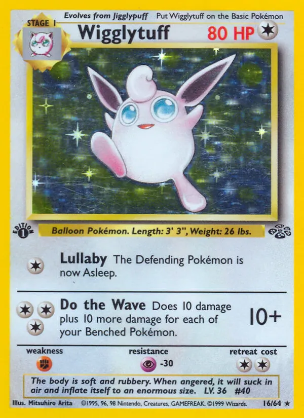 Carta Wigglytuff, número 16/64 da coleção Selva