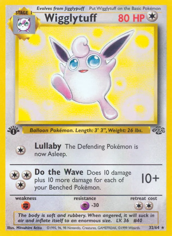 Carta Wigglytuff, número 32/64 da coleção Selva