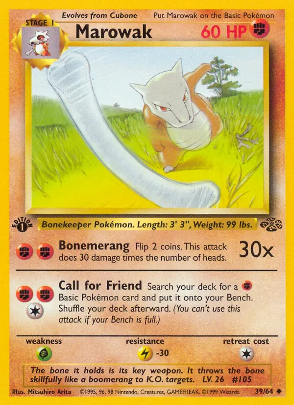Carta Marowak, número 39/64 da coleção Selva