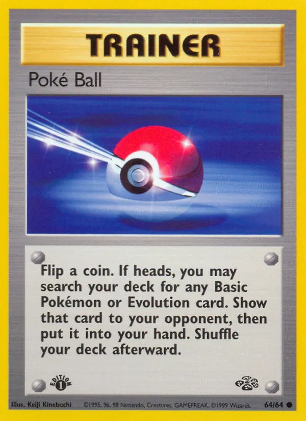 Carta Poké Ball, número 64/64 da coleção Selva