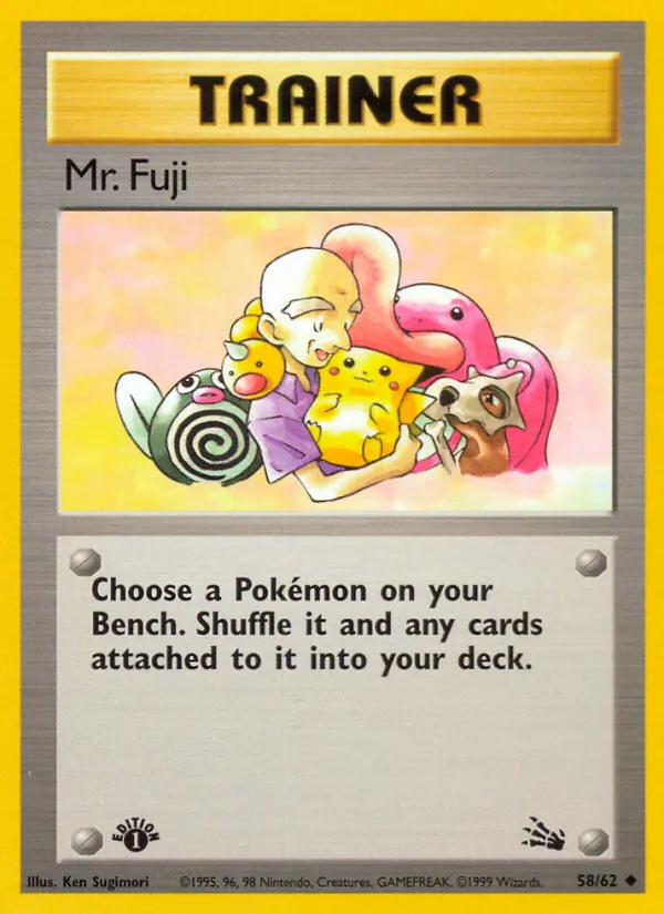 Carta Mr. Fuji, número 58/62 da coleção Fóssil
