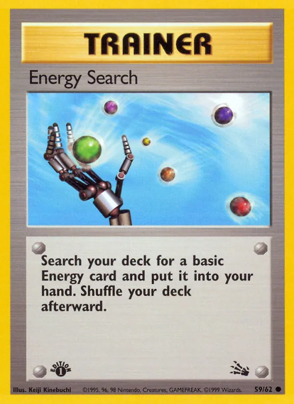 Carta Energy Search, número 59/62 da coleção Fóssil