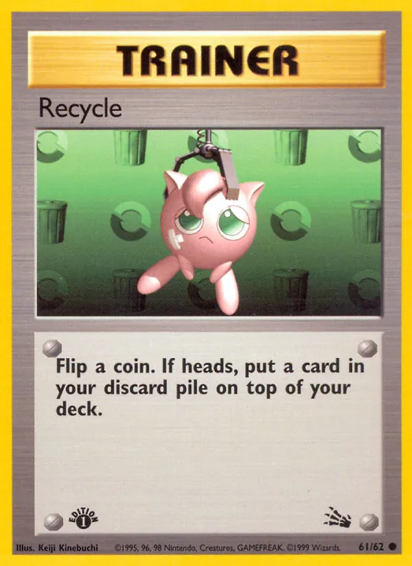 Carta Recycle, número 61/62 da coleção Fóssil