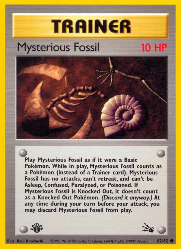 Carta Mysterious Fossil, número 62/62 da coleção Fóssil