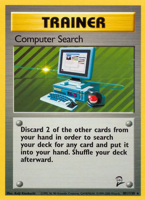 Carta Computer Search, número 101/130 da coleção Base Set 2