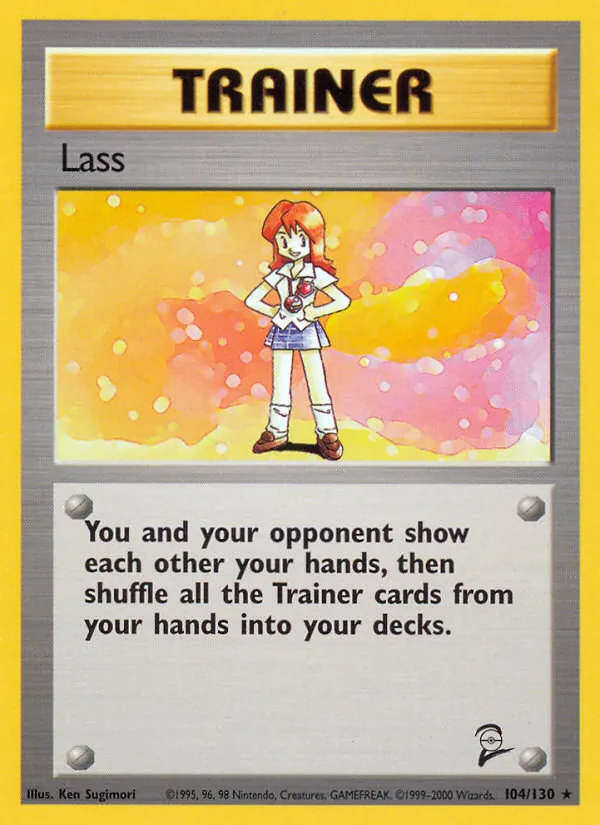 Carta Lass, número 104/130 da coleção Base Set 2