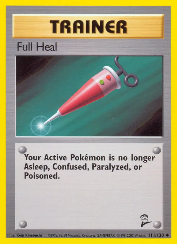 Carta Full Heal, número 111/130 da coleção Base Set 2