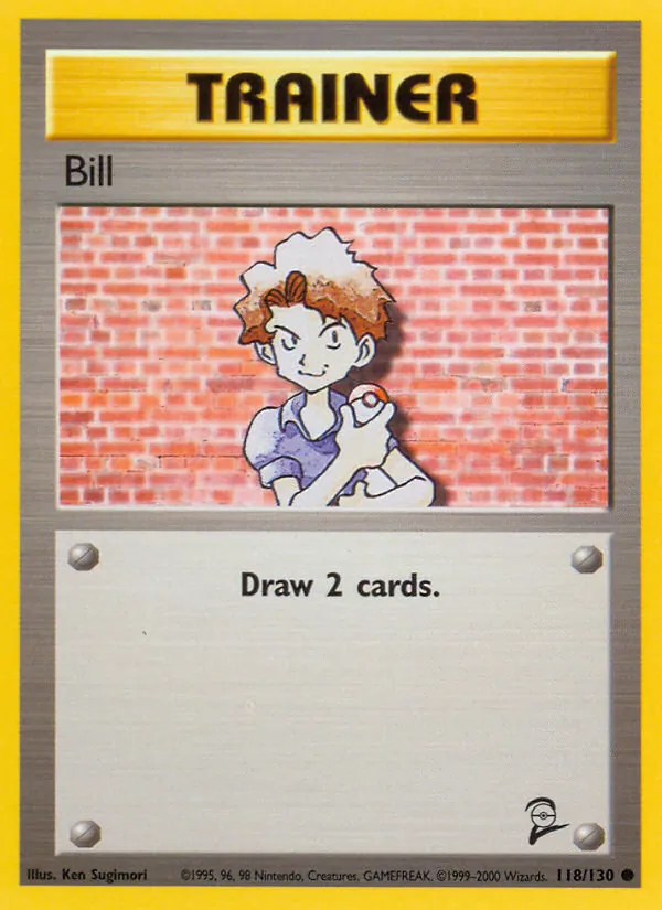 Carta Bill, número 118/130 da coleção Base Set 2