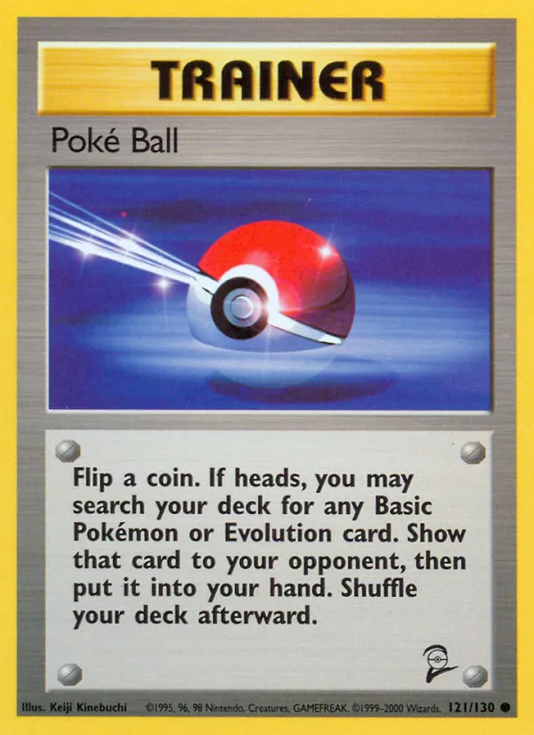 Carta Poké Ball, número 121/130 da coleção Base Set 2
