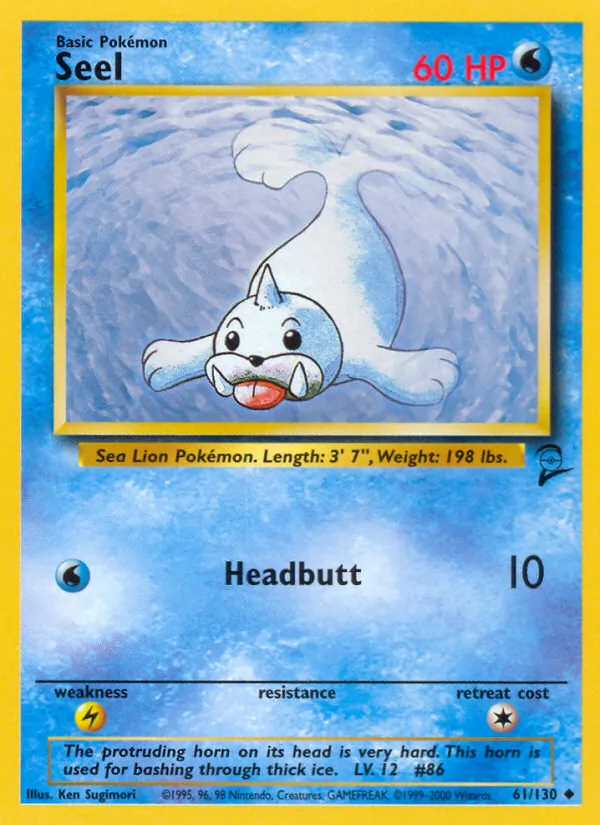 Carta Seel, número 61/130 da coleção Base Set 2