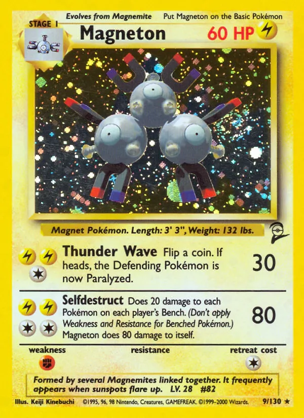 Carta Magneton, número 9/130 da coleção Base Set 2