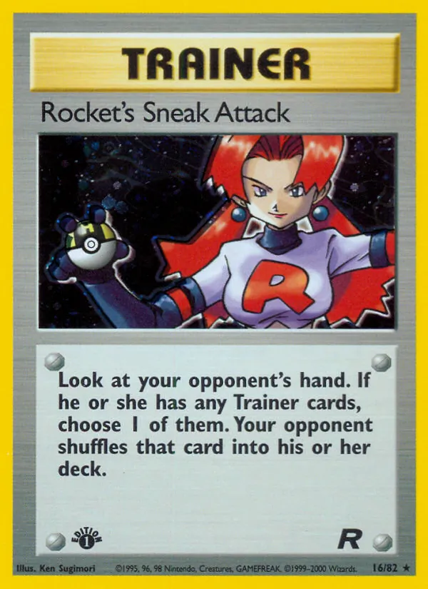 Carta Rocket's Sneak Attack, número 16/82 da coleção Team Rocket