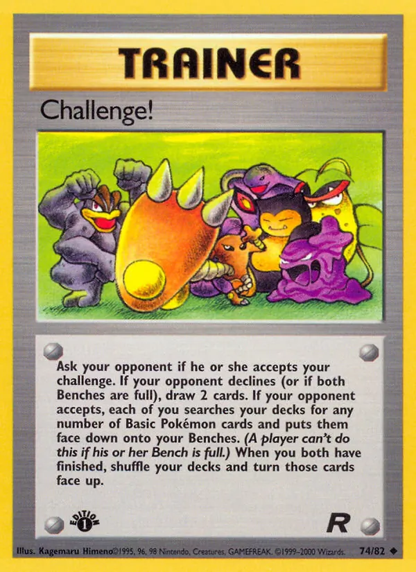 Carta Challenge!, número 74/82 da coleção Team Rocket