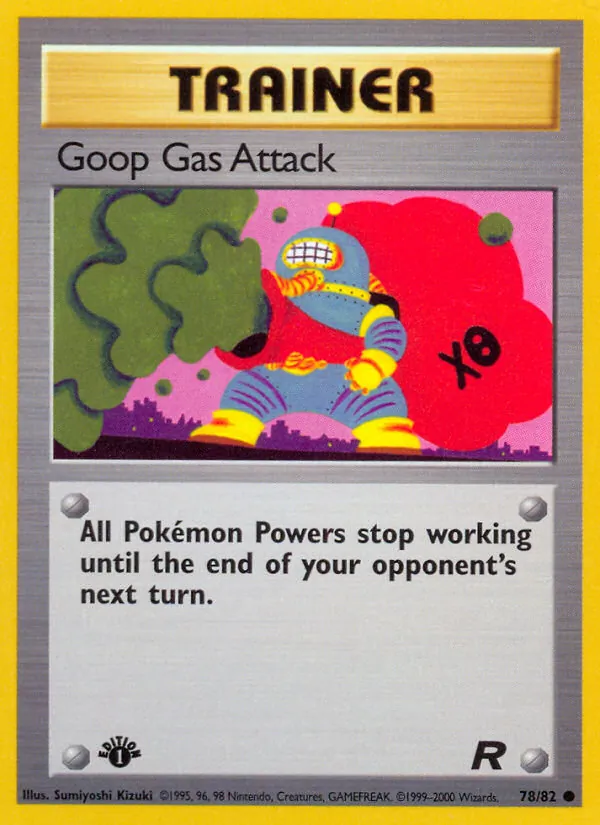 Carta Goop Gas Attack, número 78/82 da coleção Team Rocket
