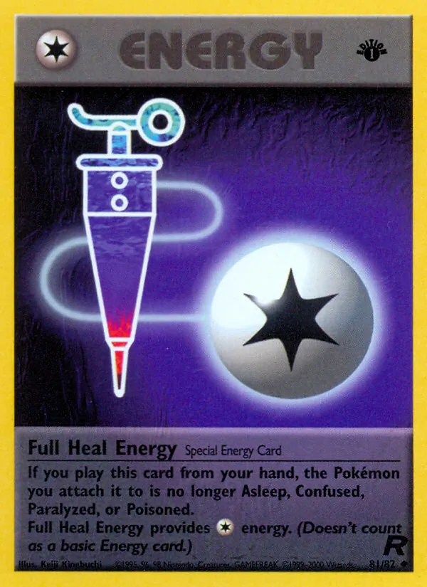 Carta Full Heal Energy, número 81/82 da coleção Team Rocket