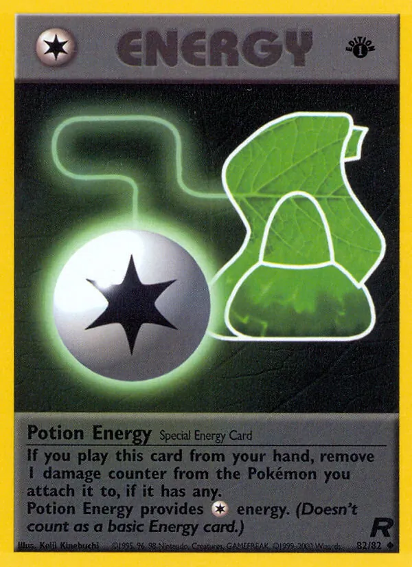 Carta Potion Energy, número 82/82 da coleção Team Rocket