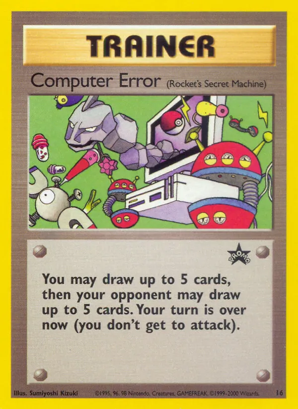 Carta Computer Error, número 16/53 da coleção Wizards Black Star Promos