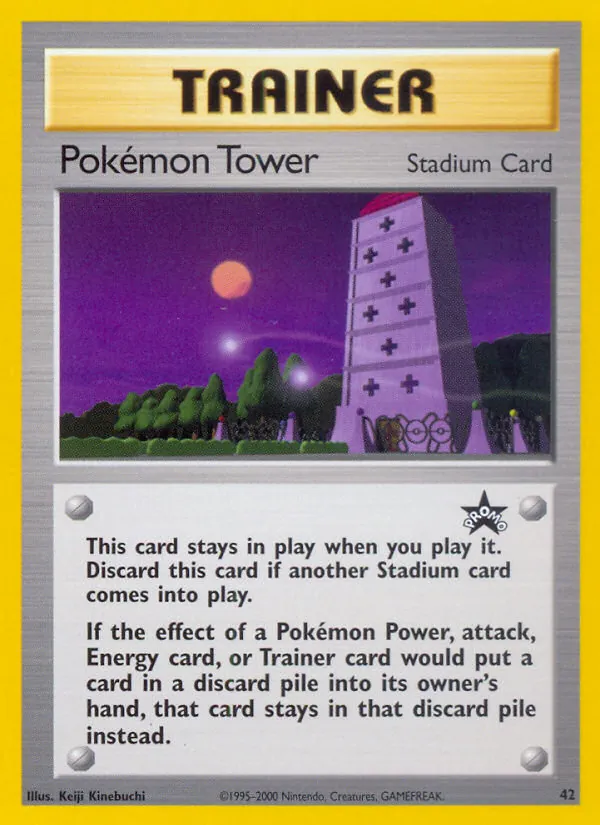 Carta Pokémon Tower, número 42/53 da coleção Wizards Black Star Promos