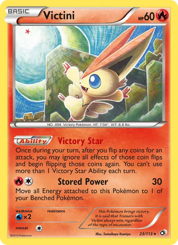Carta Victini, número 23/113 da coleção Tesouros Lendários