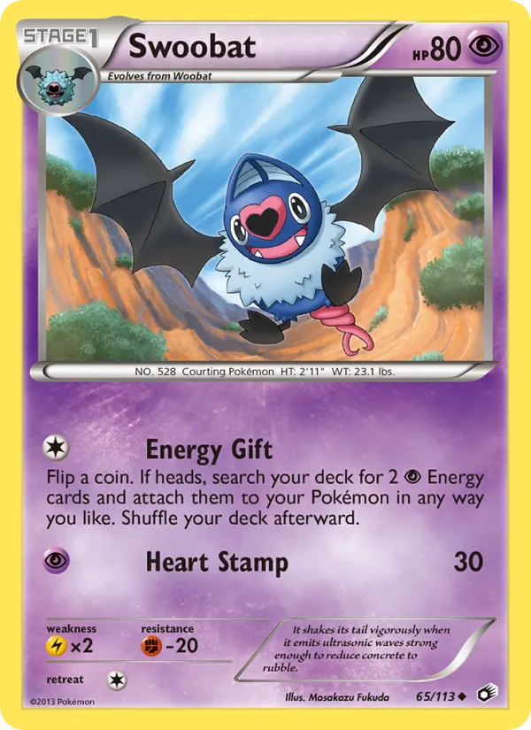 Carta Swoobat, número 65/113 da coleção Tesouros Lendários