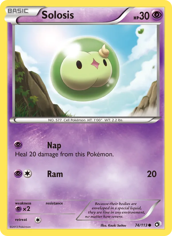 Carta Solosis, número 74/113 da coleção Tesouros Lendários