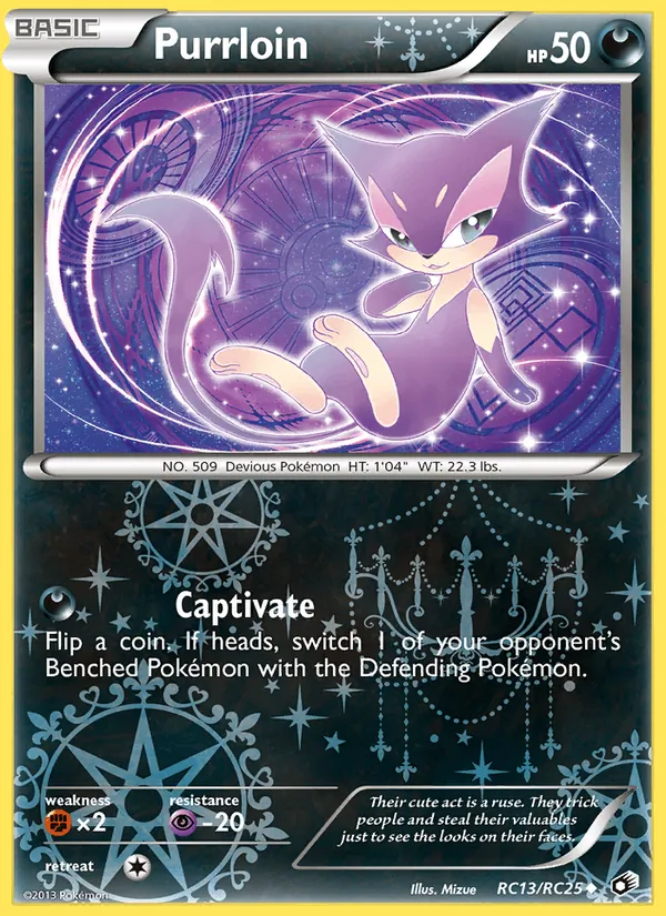 Carta Purrloin, número RC13/113 da coleção Tesouros Lendários