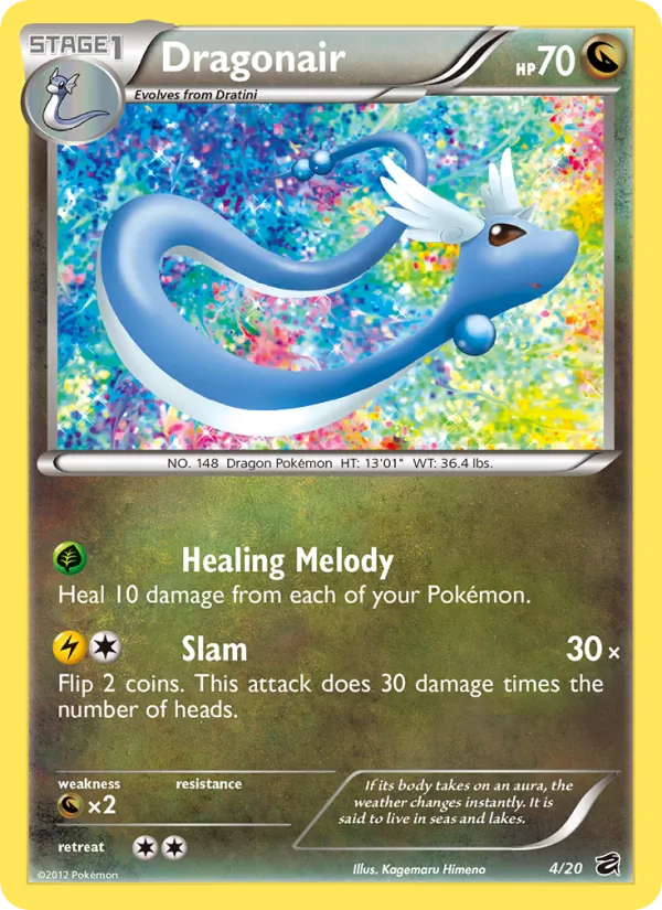 Carta Dragonair, número 4/20 da coleção Cofre do Dragão