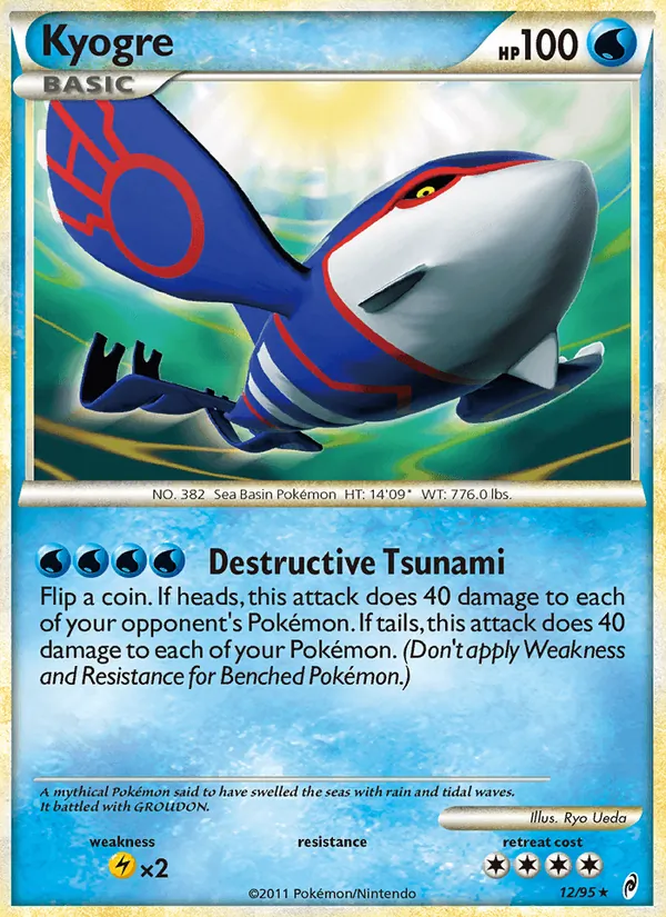 Carta Kyogre, número 12/95 da coleção Chamado das Lendas