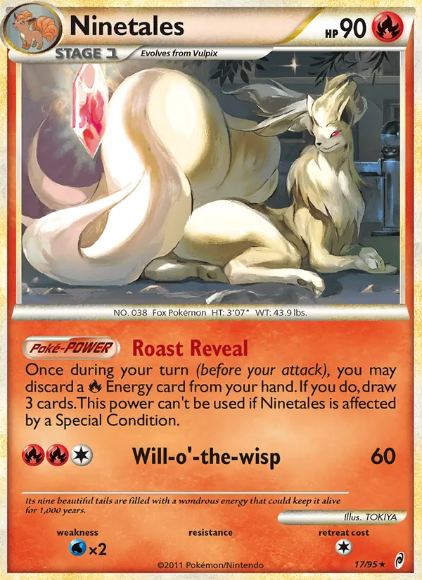 Carta Ninetales, número 17/95 da coleção Chamado das Lendas