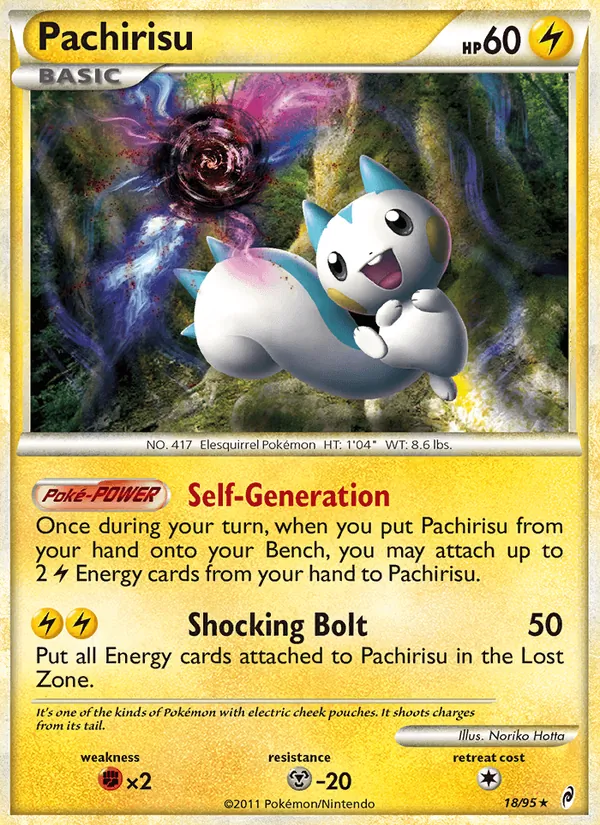 Carta Pachirisu, número 18/95 da coleção Chamado das Lendas