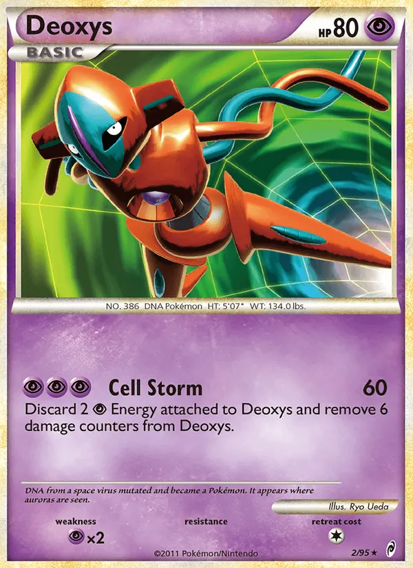 Carta Deoxys, número 2/95 da coleção Chamado das Lendas