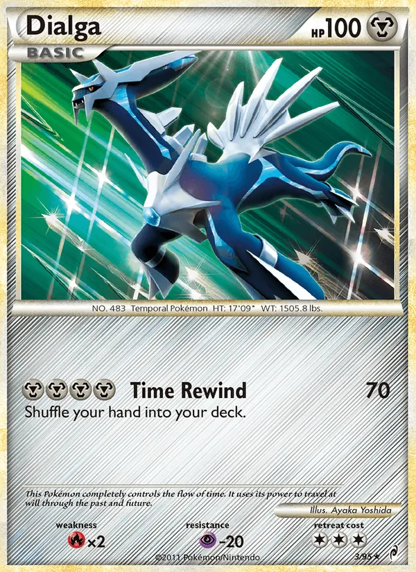 Carta Dialga, número 3/95 da coleção Chamado das Lendas