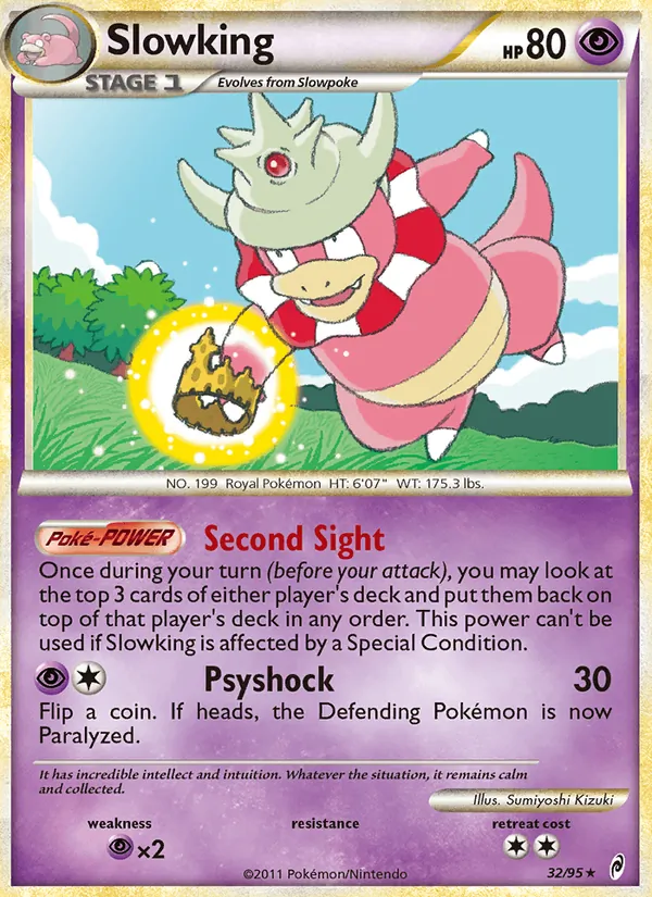 Carta Slowking, número 32/95 da coleção Chamado das Lendas