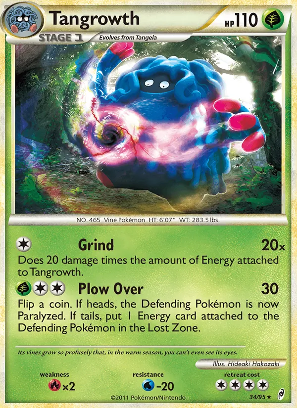 Carta Tangrowth, número 34/95 da coleção Chamado das Lendas