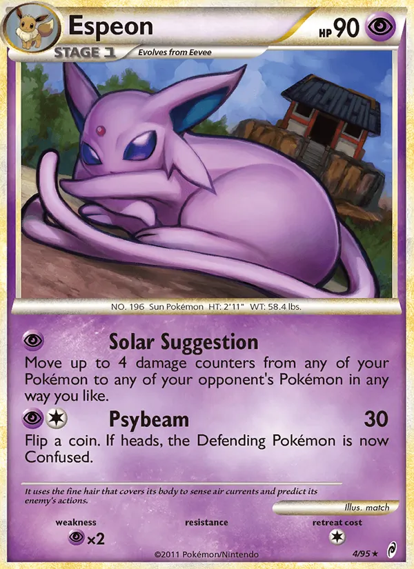 Carta Espeon, número 4/95 da coleção Chamado das Lendas
