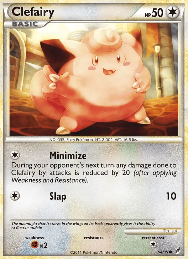 Carta Clefairy, número 54/95 da coleção Chamado das Lendas