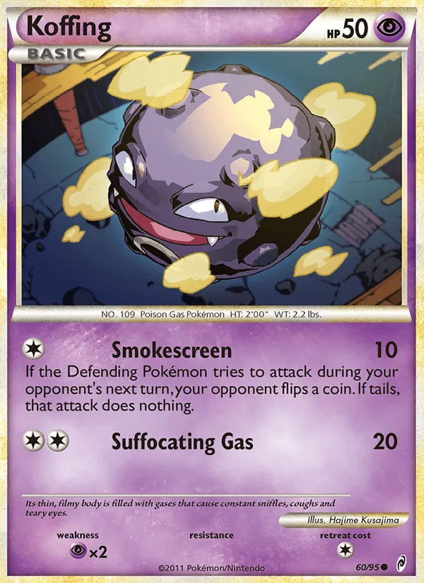 Carta Koffing, número 60/95 da coleção Chamado das Lendas