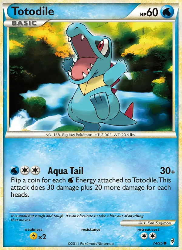 Carta Totodile, número 74/95 da coleção Chamado das Lendas