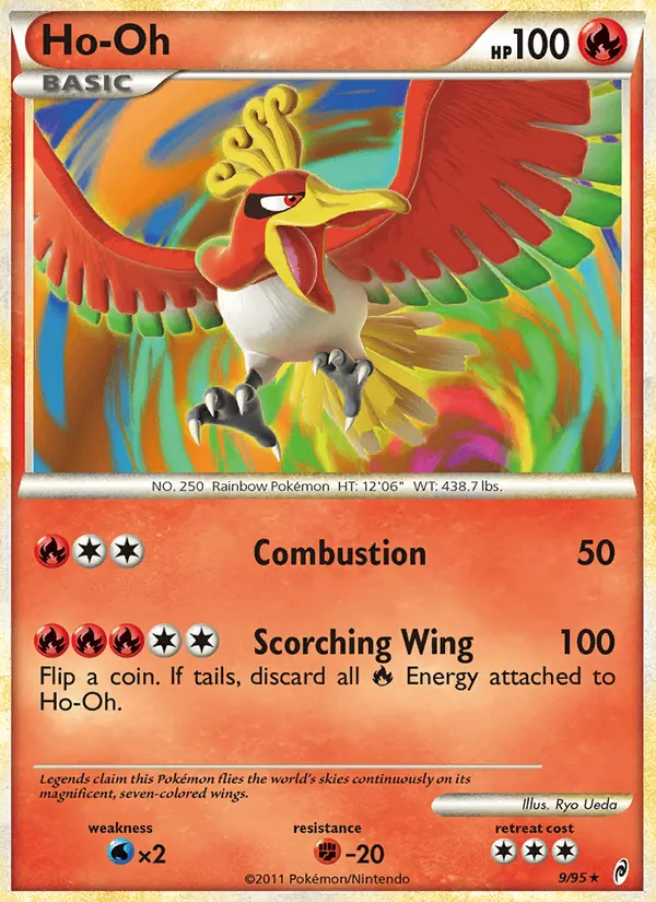 Carta Ho-Oh, número 9/95 da coleção Chamado das Lendas