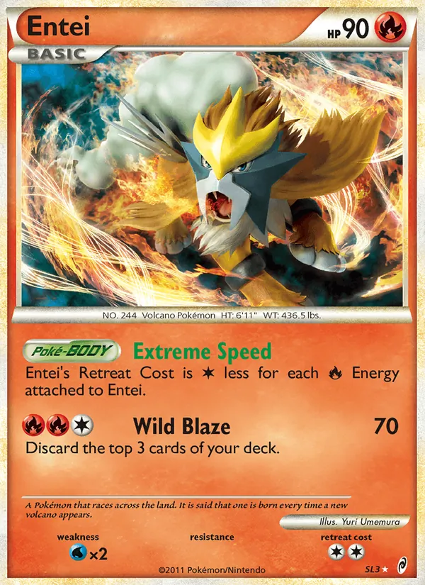 Carta Entei, número SL3/95 da coleção Chamado das Lendas