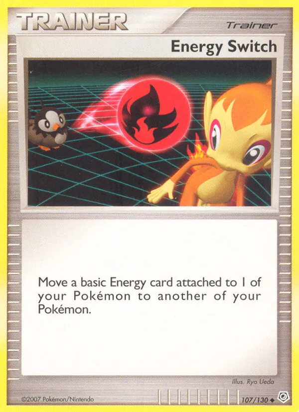 Carta Energy Switch, número 107/130 da coleção Diamante & Pérola